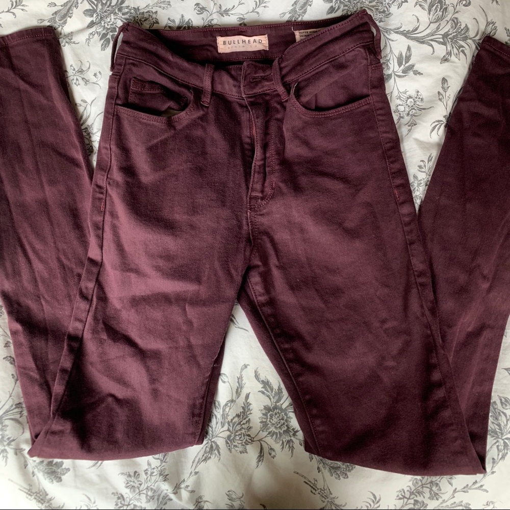Pacsun Bullhead Super High Rise Plum Jeans